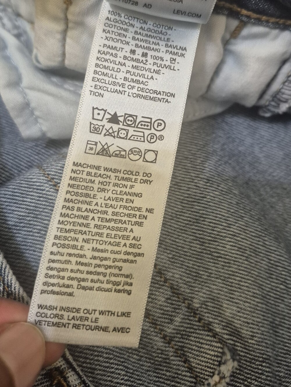 Levi's '94 Baggy Wide Leg 100% Cotton Jeans(29) - Picture 10 of 10